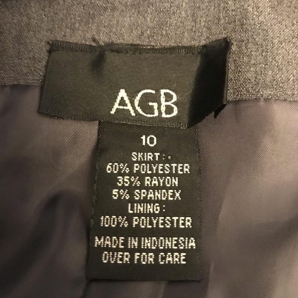 AGB Grey peplum Skirt size 10 - Picture 4 of 4